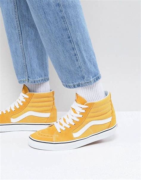 Vans SK8-Hi Sneakers In Yellow VA38GEQA0 | Vans shoes high tops, Yellow ...