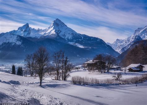 Beautiful winter in Berchtesgaden The snow is not just on top of the mountains. He has also ...