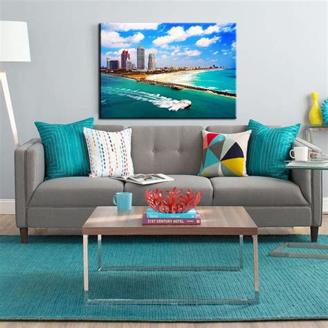 Miami Beach Canvas Wall Art Canvas Art Miami Beach Wall Art | Etsy