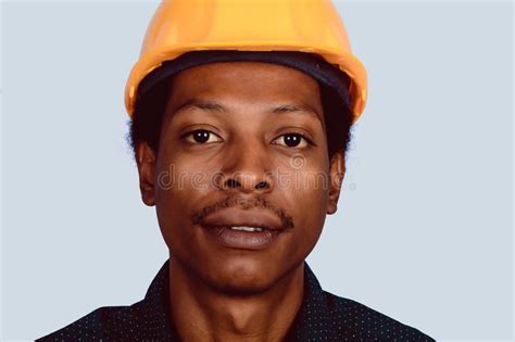 Portrait of Afro American Architect in Hard Hat Stock Image - Image of african, adult: 143720231
