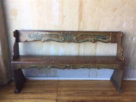 Tuscan Antique Church Pew