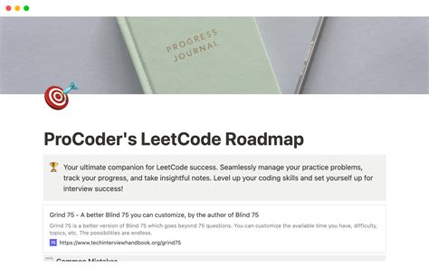 ProCoder's LeetCode Roadmap | Notion Template