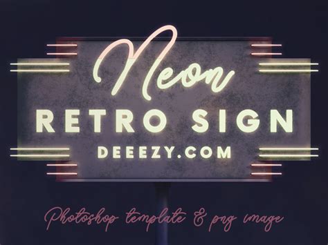 Free Neon Retro Sign Template by Tomas Veselovsky on Dribbble