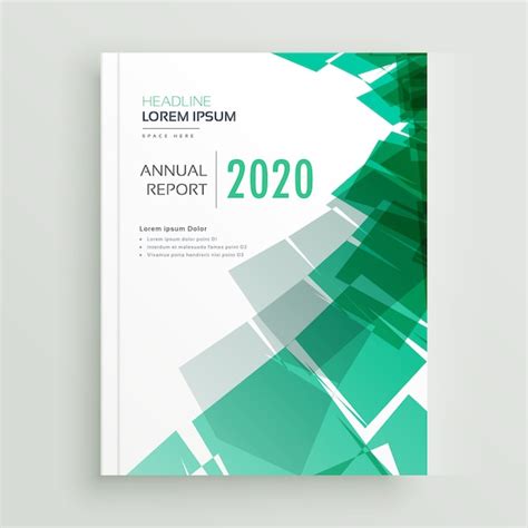 Free Vector | Abstract green business book cover page or brochure template