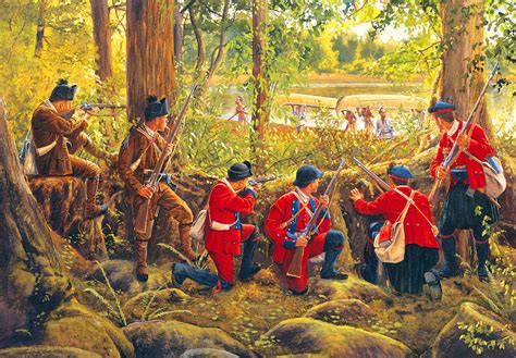 British Light Infantryman in ambush during the Seven Years' War American Indian Wars, American ...