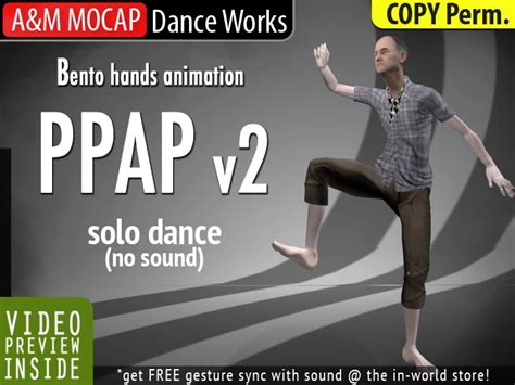 Second Life Marketplace - A&M MOCAP - PPAP v2 dance - copy :: Pen Pineapple Apple Pen :: ( Bento ...