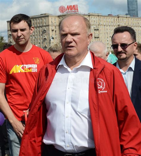 Communist Party Leader Gennady Zyuganov at the Press Festival in Moscow. Editorial Photo - Image ...