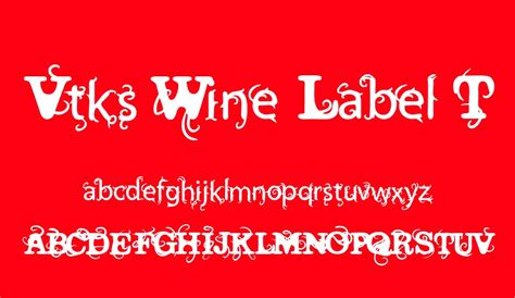 Vtks Wine Label Font Family free font