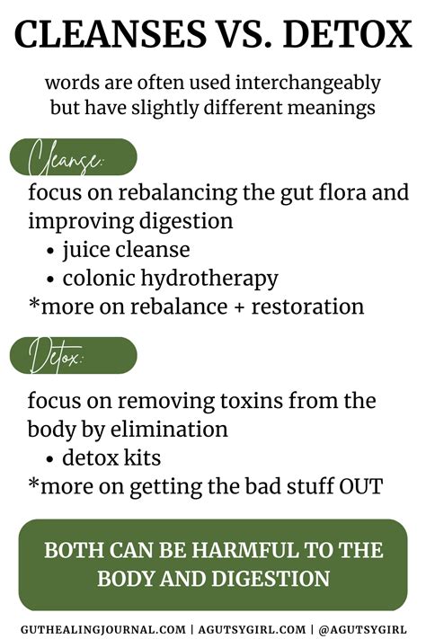 Cleanse vs Detox (for gut healing) - A Gutsy Girl®