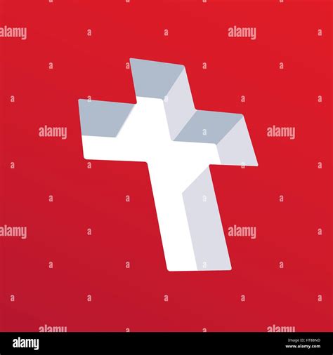 Symbolism of Christianity. Cross on a red background Stock Vector Image ...