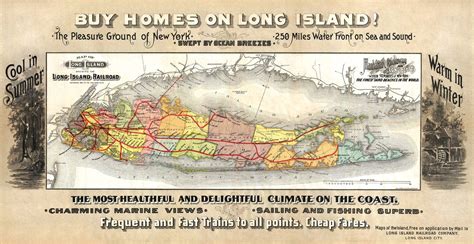 Long Island map - Vintage map of Long Island - Archival print - Real ...