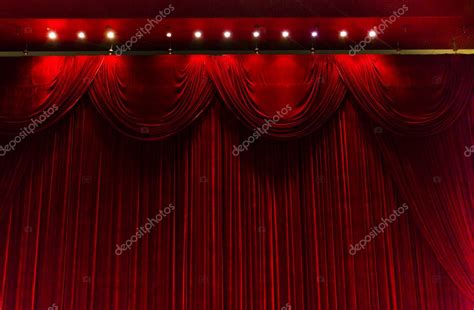 Red velvet theater curtains | Red velvet stage theater curtains — Stock ...