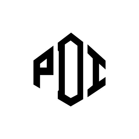 PDI letter logo design with polygon shape. PDI polygon and cube shape ...