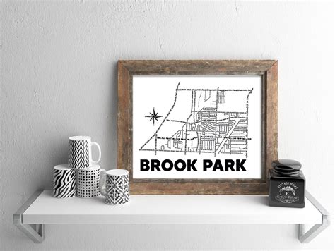 Brook Park Ohio Map Print – Whereabouts Shop