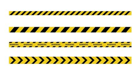 Premium Vector | Warning tape on white background Black and yellow line ...