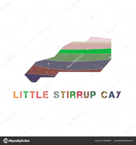 Little Stirrup Cay Map Design Shape Island Beautiful Geometric Waves ...