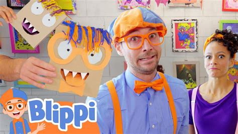 Arts and Crafts With Blippi & Meekah! | Learning Colors & Shapes | Fun ...