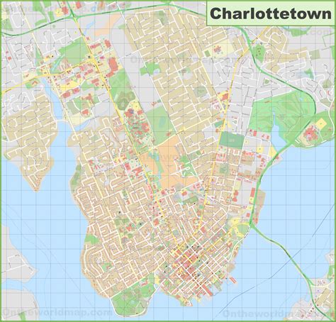 Large detailed map of Charlottetown