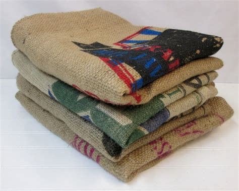 Burlap Coffee Bags 4 Burlap Coffee Sacks Coffee Bags by ZoonVanOom