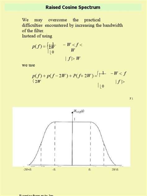 Raised Cosine Spectrum | PDF | Bandwidth (Signal Processing) | Algorithms