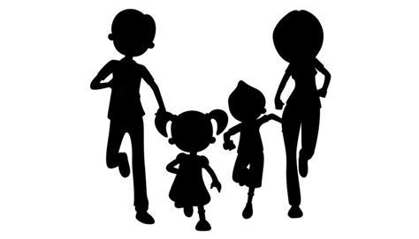Happy Family Silhouette PNG HD | PNG Mart