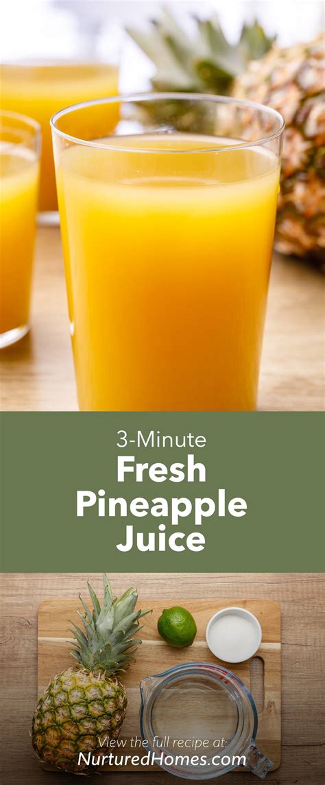 3-Minute Fresh Pineapple Juice (Made in a Blender) - Nurtured Homes