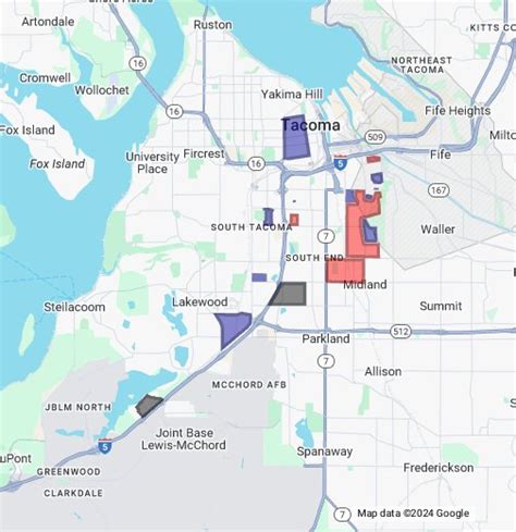 Tacoma Gang Territory - Google My Maps