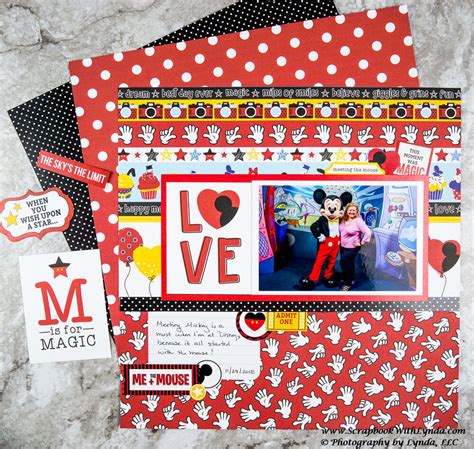 Me & Mickey Mouse at Epcot in Disney World Scrapbook Layout - Project ...