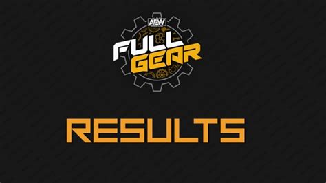 AEW Full Gear 2020 Results From Daily's Place In Jacksonville, FL ...