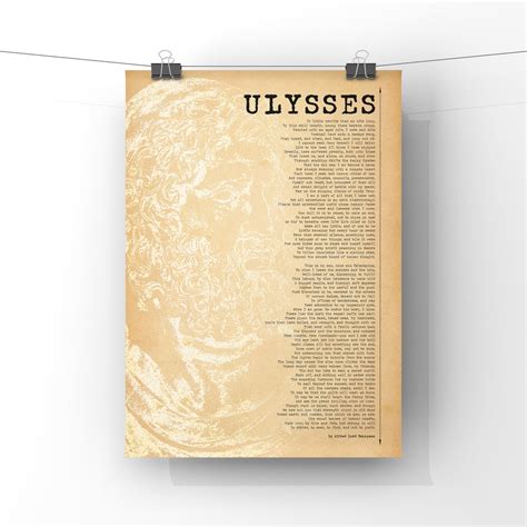 Ulysses Poem by Alfred Lord Tennyson Poster Print Poetry - Etsy