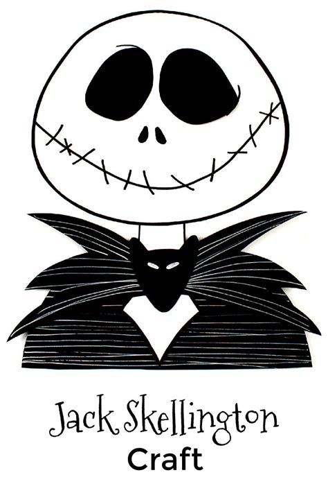 Paper Jack Skellington Craft with Free Template - Mama Likes This