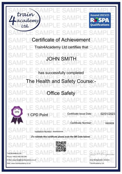 Office Health and Safety Training | Online Course | Train4Academy