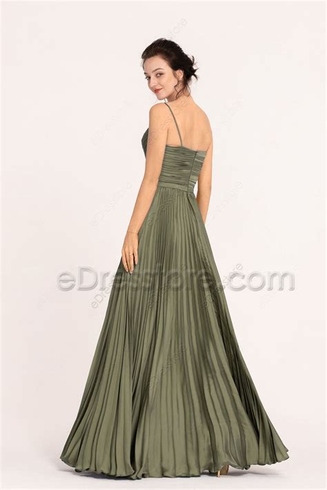 Moss Green Satin Bridesmaid Dresses | eDresstore