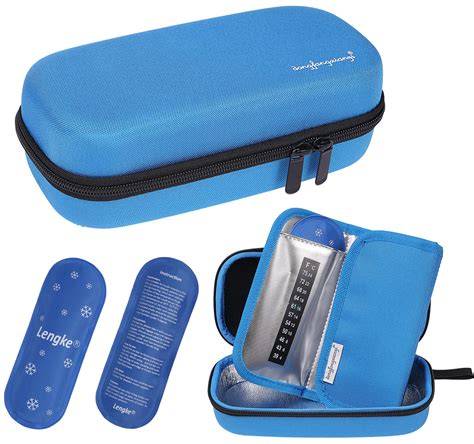 Buy JAKAGO Insulin Cooler Travel Case,Insulin Pen Case with 3 Ice Pack & Temperature Strip for ...