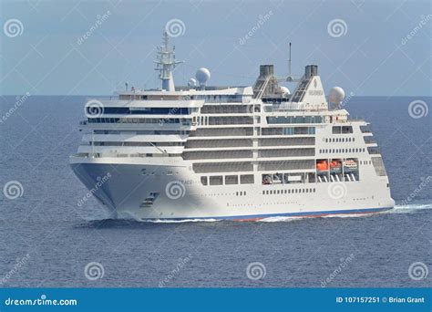 Silversea Cruise Line Silver Muse at Sea Three Quarter View Editorial ...