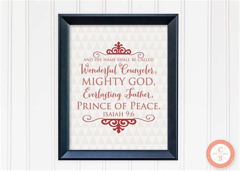 And He Shall Be Called Christmas Wall Print - Isaiah 9:6 | Christmas ...