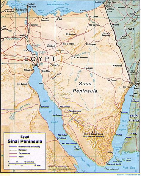 Sinai Peninsula Map • Mapsof.net