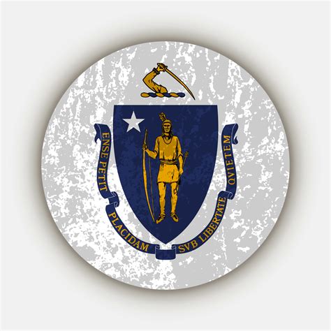 Massachusetts state flag. Vector illustration. 13912122 Vector Art at Vecteezy