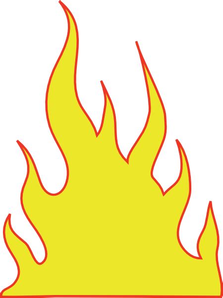 Flames 5 Clip Art at Clker.com - vector clip art online, royalty free ...