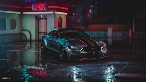 Скачать Ford Mustang GT Neon - Живые обои #828