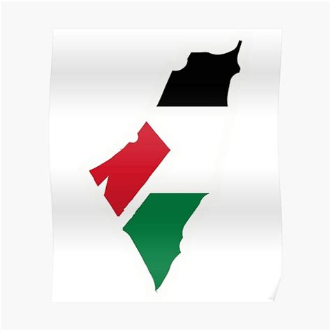 "Palestine flag map " Poster for Sale by BrightyB | Redbubble