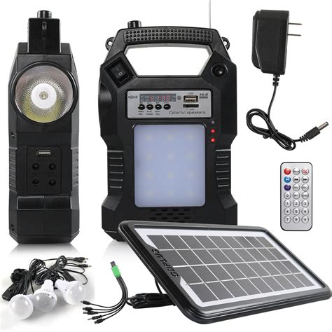 FIEWESEY Portable Solar Panel Power Generator Kit Battery Pack Power ...