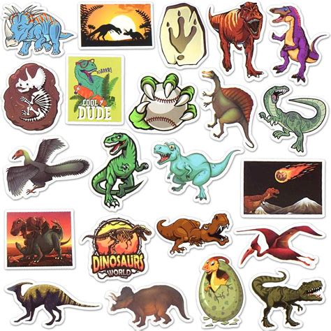 Dinosaur Stickers for Boys Kids Dinosaur Stickers for Water Bottles Dinosaur Vinyl Stickers ...