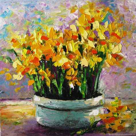 Small canvas oil painting. Garden flowers. Gift painting wall art – заказать на Ярмарке Мастеров ...