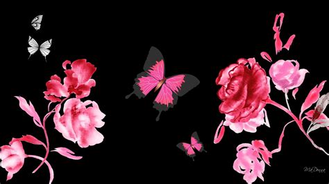 Butterflies and Roses Wallpaper - WallpaperSafari