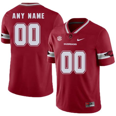 Arkansas Razorbacks Men's Customized Red College Football Jersey on sale,for Cheap,wholesale ...