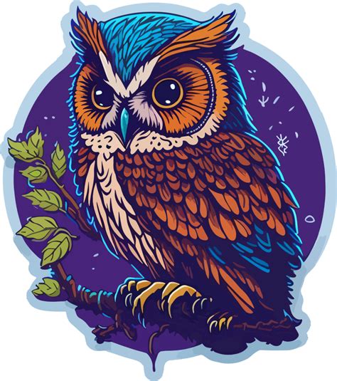 Cartoon Owl Logo Mascot with AI Generative 24684379 PNG