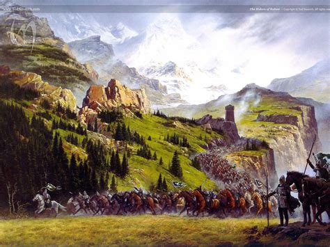 Riders of Rohan - Ted Nasmith | Middle earth, Fantasy landscape, Middle earth art