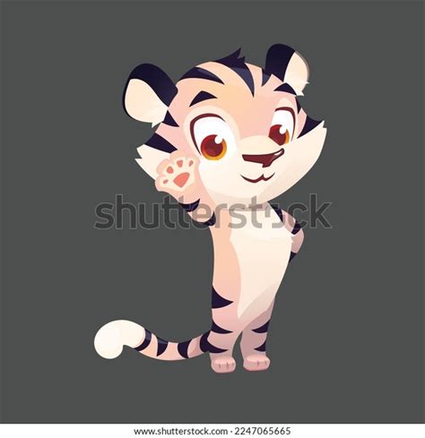 Adorable Tiger Cub Cartoon Animation Vector Stock Vector (Royalty Free ...