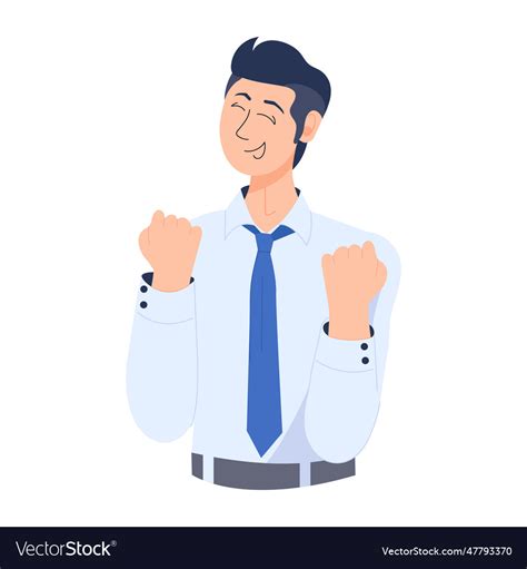 Happy employee Royalty Free Vector Image - VectorStock